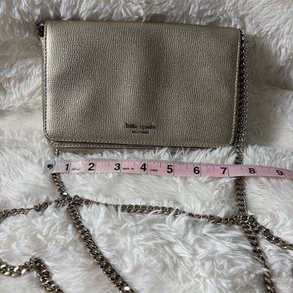 Kate Spade New York Handbags - Kate Spade New York Sylvia Wallet Crossbody Purse Gold Small Chain Strap